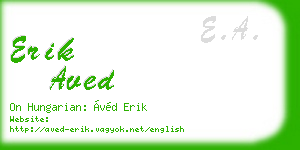 erik aved business card