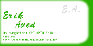 erik aved business card